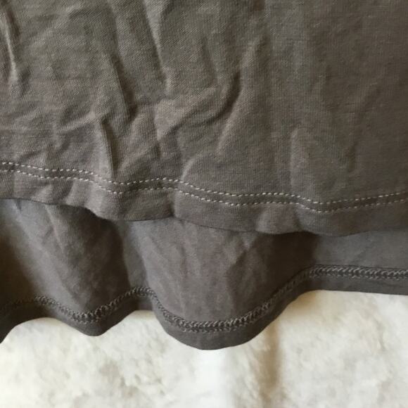 Current Affair Gray High Low Sheer Shoulder Top - Picture 4 of 12